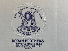 1915 HATTERS DANBURY CONNECTICUT letter RABBITS CARRY HATS DANBURY FAIR INVITES picture
