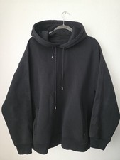 AllSaints Black Logo Tape Hoodie Size M picture