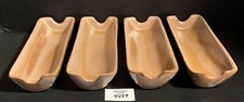 4 Frankoma Pottery Corn on the Cob Holders Trays Plainsman Brown Vintage picture