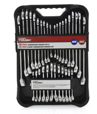 Hyper Tough 32-Piece Combination Wrench Set, SAE & Metric, Chrome Vanadium Steel picture