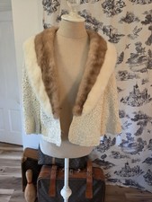 vintage silk rose ribbon & mink jacket picture