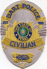 DALLAS AREA Public Transportation DART TEXAS small CIVILIAN POLICE PATCH picture