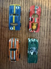 Four (4) Vintage Aurora T-Jet #1, #2, #3, & #31 HO Slot Cars picture