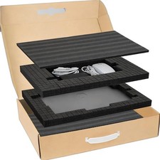 Boxlium Laptop Shipping Box with Protection Foam for 11-17 Inch Notebook (1 picture