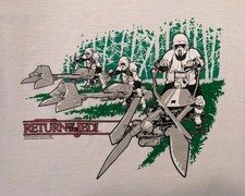 Vintage 1983 Star Wars Return Of The Jedi Shirt L/XL Speeder Bike Scout Trooper  picture
