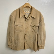 Vintage 70s Zero King Sherpa Lined Jacket Size 44 Tan Rancher Jacket Wind And picture