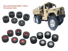 Metal Front Single Rear Dual Hub Tire For Rc WPL B16 B36 HengLong FeiYu JJRC 6WD picture