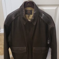 Cockpit A-2 Air Force Leather Flight Coat Jacket dark brown XL DWG 30-1415 picture