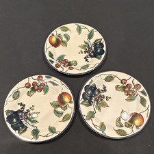 Pier 1 Macintosh Fruit Dinner Plates 10” Set of 3 Made in England Cherry Apple picture
