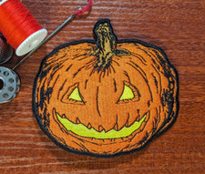 Jack o Lantern Patch 3.25x3.5