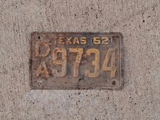 1952 Texas Truck License Plate picture