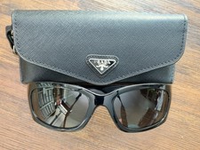 Prada PR A14 60mm Butterfly Sunglasses in Black and Gray Lens picture