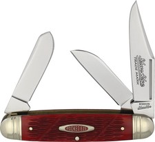 Robeson Cattleman Red Jigged Folding Stainless Pocket Knife 633865 picture