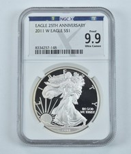 2011-W American Silver Eagle Proof 9.9 UCAM NGC X NGCX picture