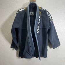 Men's Vulkan The Real Jiu Jitsu Black Top Pro A0 Fight Wear 100% Cotton Jacket picture