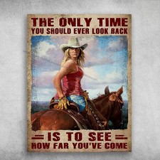 Cowgirl Riding, Horse Riding - The Only Time You Should Ever Look Back, Is To... picture