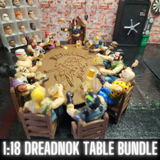 DREADNOK TABLE BUNDLE, For 1:18 Scale Figures, Zartan Throne, Gi Joe Vintage picture