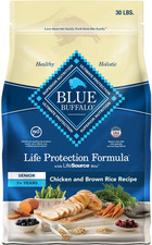Blue Buffalo Life Formula Senior Chicken & Brown Rice Recipe Dry Dog Food, 30 lb picture