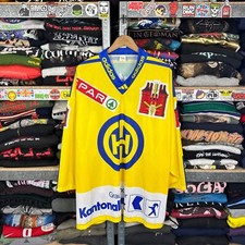 HC DAVOS 1998 1999 AWAY ICE HOCKEY JERSEY ADIDAS ADULT SIZE LARGE picture