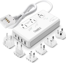 Voltage Converter, 200W + 2000W, 4 USB Ports, 6 SWadAPt Plugs picture
