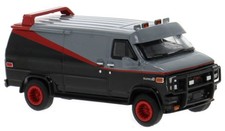 Brekina 18250 1/87 1983 GMC Vandura, Black Gray and Red picture