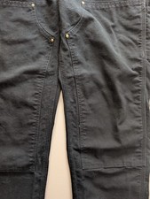 Vintage Carhartt B01 Black Double Knee Duck Pants USA Made 36x30 picture