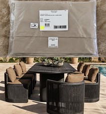 RH Restoration Hardware Brera 96” Dining Table COVER Mocha $1300 New picture