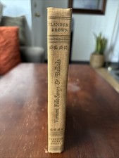 VERY RARE Vermont Folk Songs & Ballads SIGNED George Brown Vintage Book 1931 picture