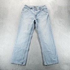 VTG Gap Jeans Mens 33x34 Blue Relaxed Straight Carpenter Light Wash Workwear picture