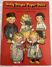 Vintage DOLLY DINGLE Paper Doll Set by Grace Drayton, 1978 - UNUSED, UNCUT picture