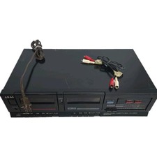 Akai HX-A301W Stereo Double Cassette Deck Japan Made Tested & Working picture