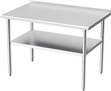 Derro Stainless Steel Table for Prep & Work, 30x48 in, Metal Commercial Heavy... picture