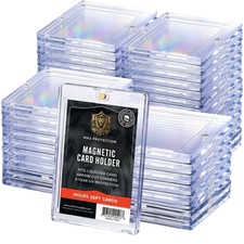 25ct Max Pro UV Ultra Clear Magnetic Card Holder 35pt for Sleeved Cards picture