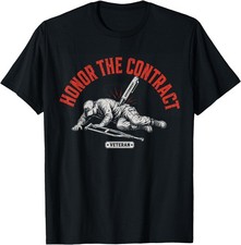 Honor The Contract Support Veterans Vintage Men T-Shirt picture
