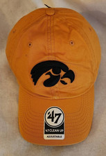 '47 Iowa Hawkeyes Cap Hat 47 Clean Up Gold Adjustable NEW picture