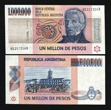 ARGENTINA 1000000 PESOS P-310 1981 x 1 Pcs Lot  1,000,000 MILLION UNC NOTE picture