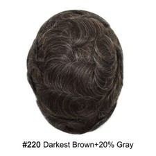 Mens Hair Replacement Ultra Thin Skin Toupee All Colors Hairpieces PU System Wig picture