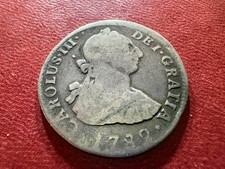 1782 Lima Peru 2 Reales Charles III M·I Bust Silver picture
