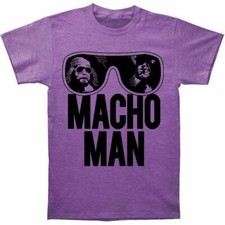 Unisex WWE 1980s Macho Man Savage Halloween Cosplay Replica Purple T-shirt picture