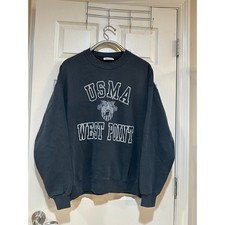 Vintage Genus USMA West Point Crewneck Sweatshirt Black XL Made in USA Pullover picture