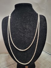 Vintage MILOR 925 Sterling Silver Rope Chain Necklace 67g Made in Italy 60in picture
