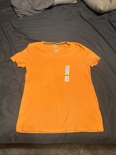 Women's Croft & Barrow Short Sleeve Orange Womans Medium New With Tags picture