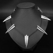 Black Panther Charm Necklace Wakanda King T'Challa Movie Teeth Pendant Costume picture
