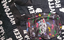 Von Dutch, Male, Multi Colored Crossbody Side Bag, Black Adjustable Strap picture