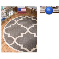 Unique Loom Trellis Collection Modern Morroccan Inspired Lattice Design Area picture
