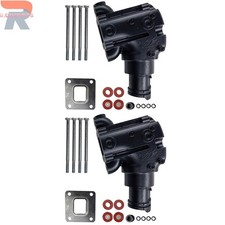 Pair Exhaust Manifold Riser 864591T02 Dry Joint 4.3 5.0 5.7 For Mercruiser v6v8 picture