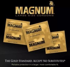 50 Trojan MAGNUM Lubricated Condoms Large Size Condoms 50 Count Exp 2028 picture