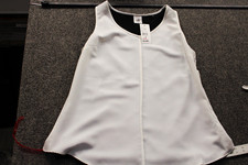 CAbi Women's Oreo Colorblock Sleeveless Woven Polyester Tank Blouse M 3076 picture