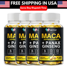 Organic Maca Root + Panax Ginseng 11400mg, Peruvian Maca Extract for Men & Women picture