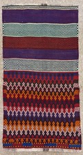 Vintage Qashqai Tribal 2x4 Geometric Kilim Handwoven Wool Oriental Area Rug Boho picture